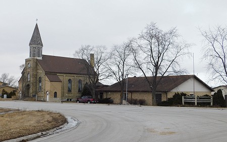 This is a picture of the new education wing built on the church.
